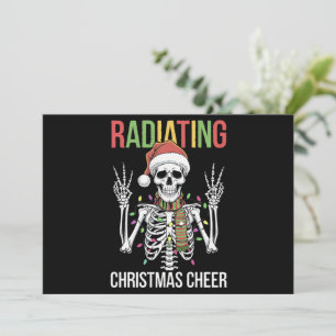Cartes Pour Fêtes Annuelles Technicien en radiologie de Noël Santa squelette