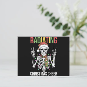 Cartes Pour Fêtes Annuelles Technicien en radiologie de squelette de Noël Sant