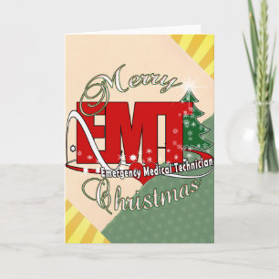 Cartes Pour Fêtes Annuelles Technicien Médicale d'urgence EMT CHRISTMAS