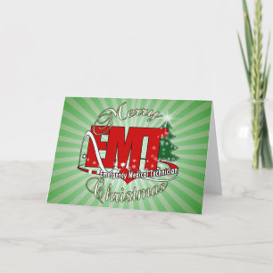 Cartes Pour Fêtes Annuelles Technicien Médicale d'urgence EMT CHRISTMAS