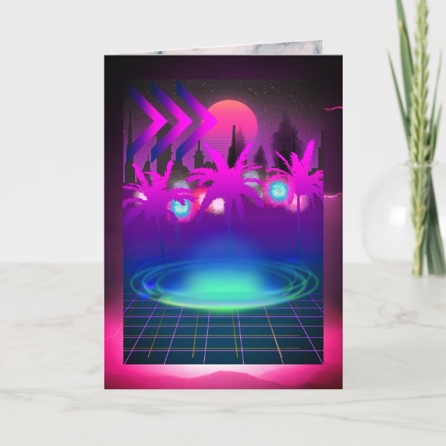 Cartes Pour Fêtes Annuelles Techno City  (Devant)