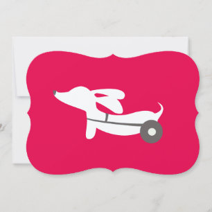 Cartes Pour Fêtes Annuelles Teckel dans la Saint-Valentin de fauteuil roulant