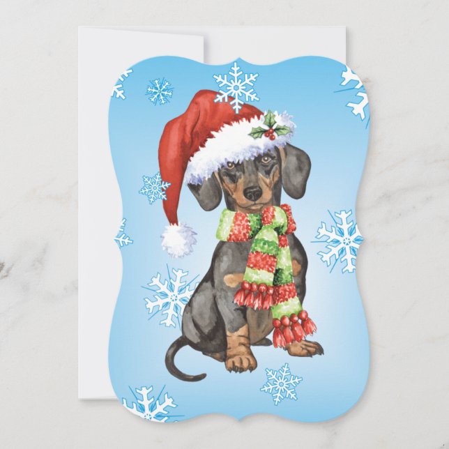 Cartes Pour Fêtes Annuelles Teckel heureux de Howlidays (Devant)