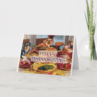 Cartes Pour Fêtes Annuelles Teckels de thanksgiving
