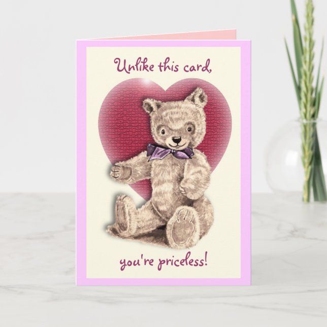 Cartes Pour Fêtes Annuelles Teddy Bear Valentine (Devant)