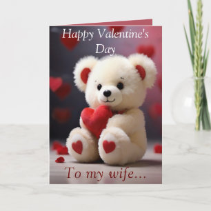 Cartes Pour Fêtes Annuelles Teddy Bear Valentine's Card pour femme