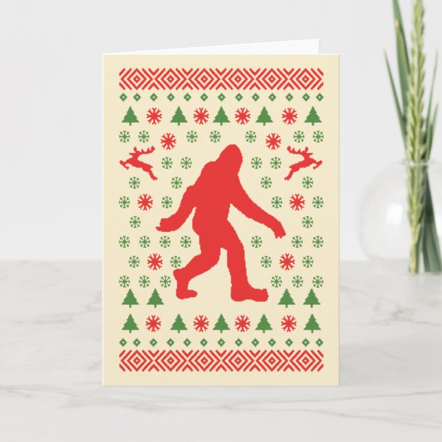 Cartes Pour Fêtes Annuelles Tee - shirts de chandail de vacances Bigfoot (Devant)