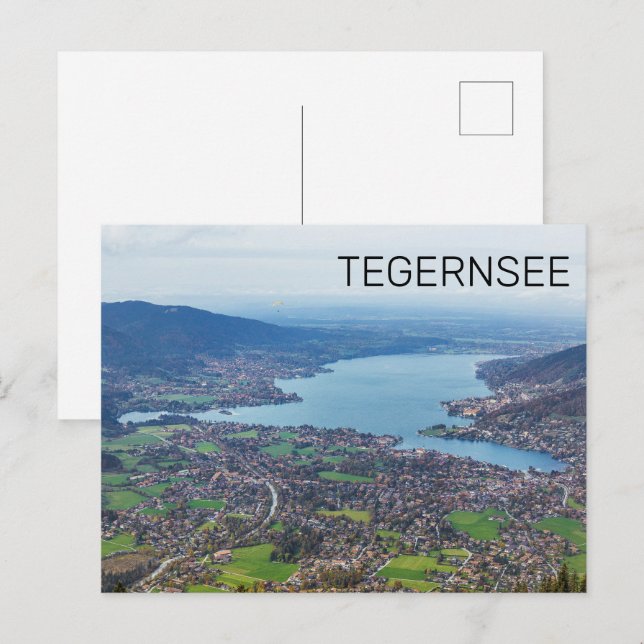 Cartes Pour Fêtes Annuelles Tegernsee Bavière Lac Allemagne Panorama Souvenir (Devant / Derrière)