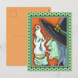 CARTES POUR FÊTES ANNUELLES TÉMOIGNAGE MANGEANT DE LA GLACE CRÈME CONE, HALLOW