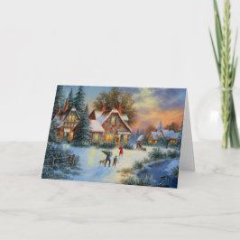 Cartes Pour Fêtes Annuelles Temps de jeu hivernal