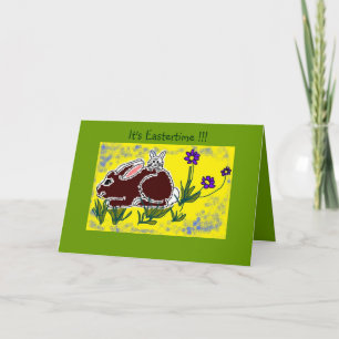 Cartes Pour Fêtes Annuelles Temps drôle de Pâques de lapin