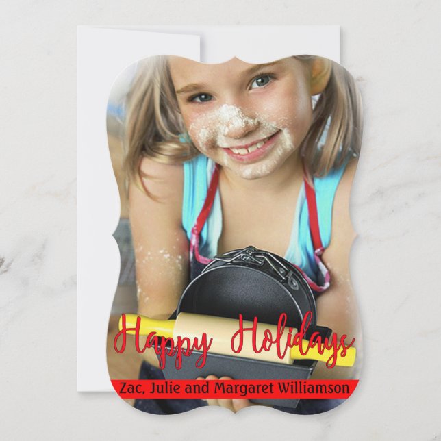 Cartes Pour Fêtes Annuelles Temps moderne Joyeuses vacances Fancy Cut (Devant)