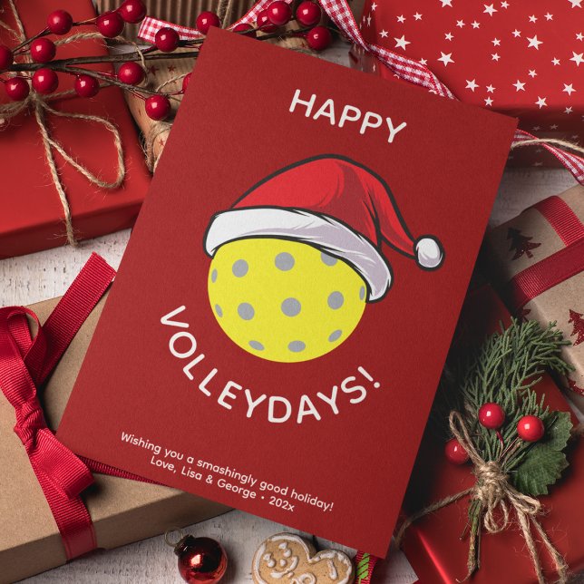 Cartes Pour Fêtes Annuelles Tendance Père Noël Casquette Pickleball Red Christ (Créateur téléchargé)