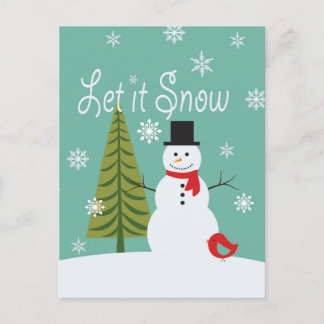 Cartes Pour Fêtes Annuelles tendances modernes hiver snowman