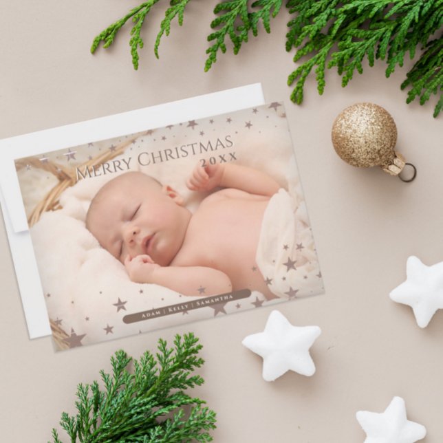 Cartes Pour Fêtes Annuelles Tender Starry Christmas Photo personnalisée (Créateur téléchargé)