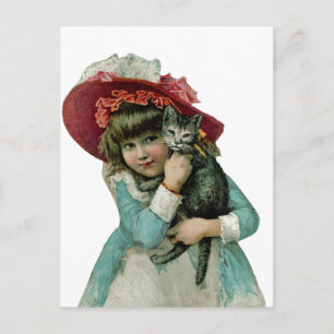 Cartes Pour Fêtes Annuelles Tenir un chaton de Noël