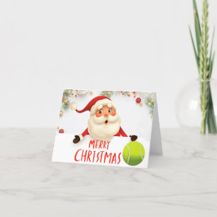 Cartes Pour Fêtes Annuelles Tennis Joyeux Noël avec balle de tennis