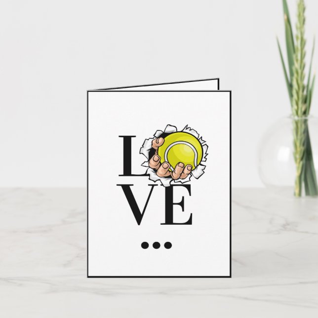Cartes Pour Fêtes Annuelles Tennis Love Joueur Entraîneur Sports Thème Athléti (Devant)