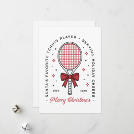 Cartes Pour Fêtes Annuelles Tennis lovers funny merry Christmas greetings