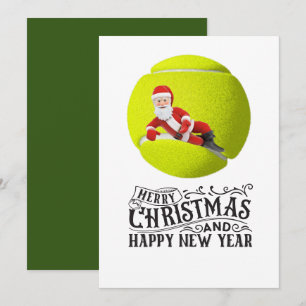 Cartes Pour Fêtes Annuelles Tennis Noël thème avec le Père Noël