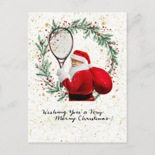 Cartes Pour Fêtes Annuelles Tennis Noël thème avec le Père Noël