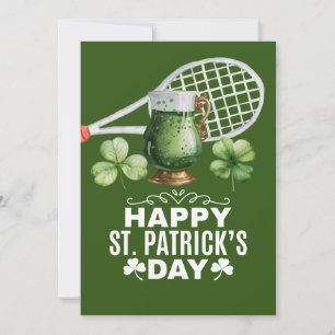 Cartes Pour Fêtes Annuelles Tennis Saint-Patrick pour joueur de tennis