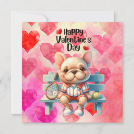 Cartes Pour Fêtes Annuelles TENNIS Saint-Valentin au joueur avec amour