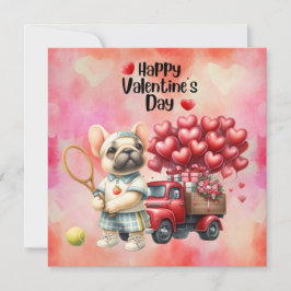 Cartes Pour Fêtes Annuelles TENNIS Saint-Valentin au joueur avec amour