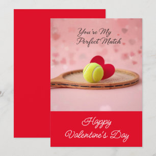 Cartes Pour Fêtes Annuelles Tennis Saint-Valentin avec AMOUR pour Joueur 