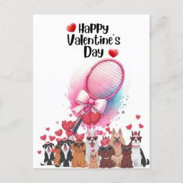 Cartes Pour Fêtes Annuelles TENNIS Saint Valentin pour jouer avec amour