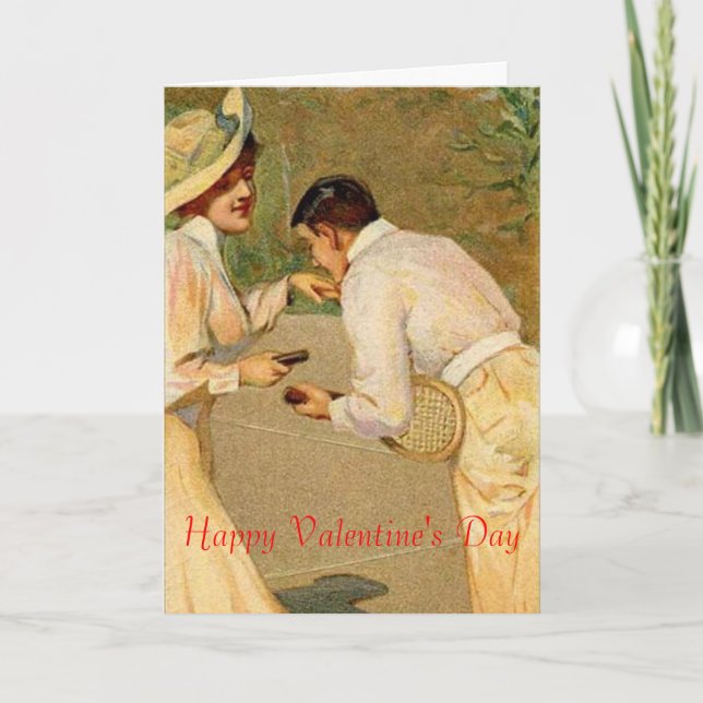 Cartes Pour Fêtes Annuelles tennis valentine (Devant)