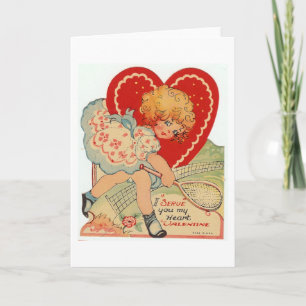 Cartes Pour Fêtes Annuelles Tennis vintage de Valentine