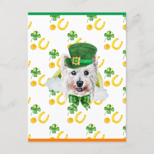Cartes Pour Fêtes Annuelles Teriers West Highland Shamrock St. Patrick's Day