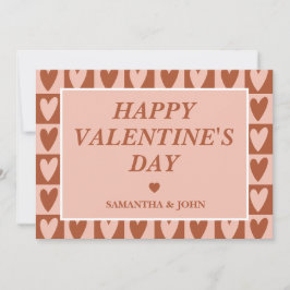 Cartes Pour Fêtes Annuelles Terracotta Boho Hearts Valentine’s Gift