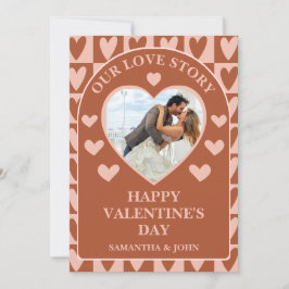 Cartes Pour Fêtes Annuelles Terracotta Boho Hearts Valentine’s Gift Photo