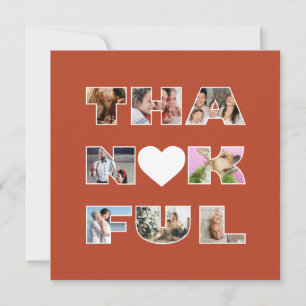 Cartes Pour Fêtes Annuelles Terracotta Photo Collage de Thanksgiving Holiday