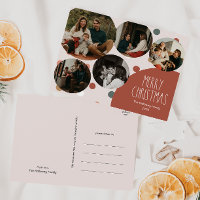 Terracotta Rouge Boho Polka Dot Christmas Cinq Pho