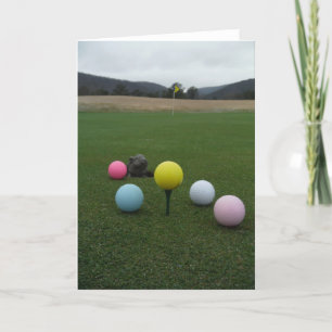 Cartes Pour Fêtes Annuelles Terrain de golf de montagne de Pâques