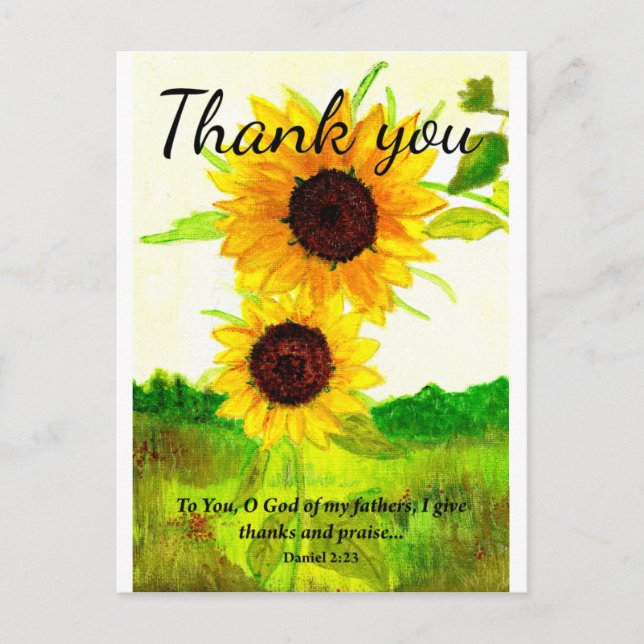 Cartes Pour Fêtes Annuelles Terrain de tournesol (Devant)