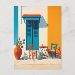 Cartes Pour Fêtes Annuelles Terrasse méditerranéenne Bliss