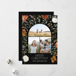 Cartes Pour Fêtes Annuelles Terre cuite noire 3 photo botanique élégant arche