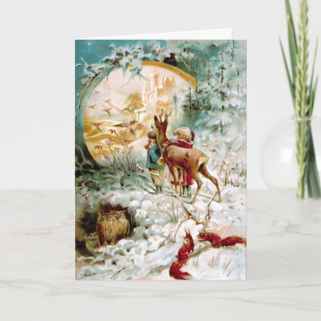 Cartes Pour Fêtes Annuelles Terre féerique (Devant)