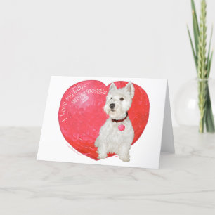 Cartes Pour Fêtes Annuelles Terrier blanc de West Highland pour la Saint-Valen