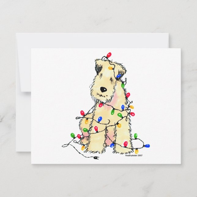 Cartes Pour Fêtes Annuelles Terrier blond comme les blés doucement enduit - (Devant)