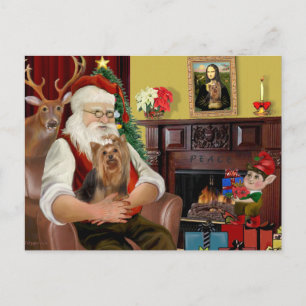 Cartes Pour Fêtes Annuelles Terrier de Santa's Yorkshire #7