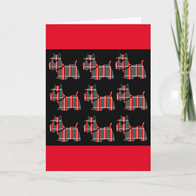 CARTES POUR FÊTES ANNUELLES TERRIER ÉCOSSAIS (Devant)