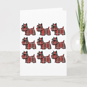 CARTES POUR FÊTES ANNUELLES TERRIER ÉCOSSAIS
