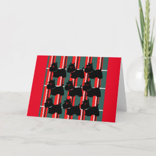 CARTES POUR FÊTES ANNUELLES TERRIER ÉCOSSAIS