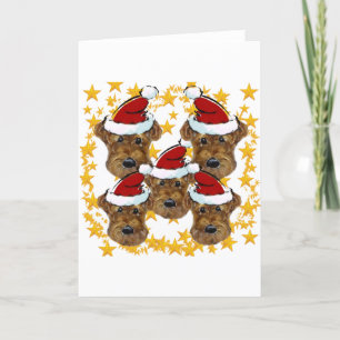 CARTES POUR FÊTES ANNUELLES TERRIERS AIREDALE