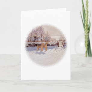 Cartes Pour Fêtes Annuelles Terriers Irlandais en Hiver